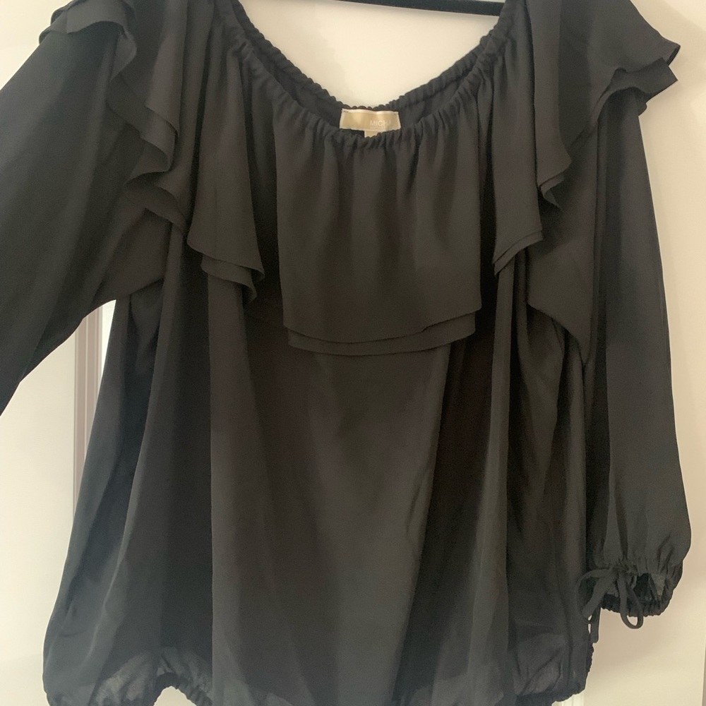 Michael Kors brand new sheer black dress shirt